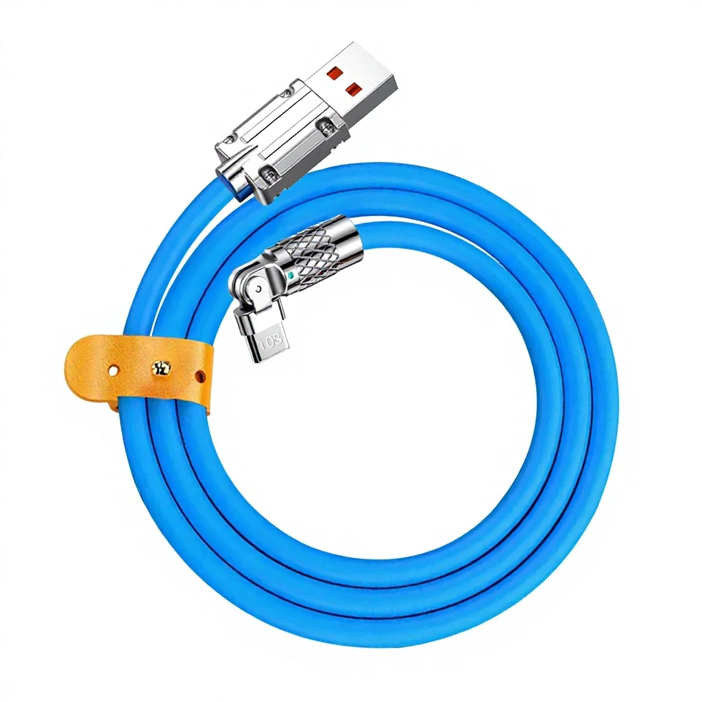 180 Degree Rotating 120W Fast Charge Cable Zinc Alloy Silicone 6A USB Type C Micro USB Data Cable for Phone Computer
180 Degree Rotating 120W Fast Charge Cable Zinc Alloy Silicone 6A USB Type C Micro USB Data Cable for Phone Computer