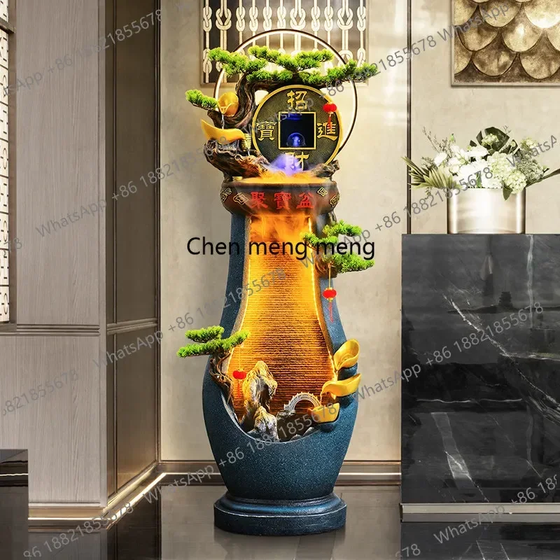 N138 Lucky rockery flowing water ornament circulating feng shui wheel floor living room decoration
N138 Lucky rockery flowing water ornament circulating feng shui wheel floor living room decoration
