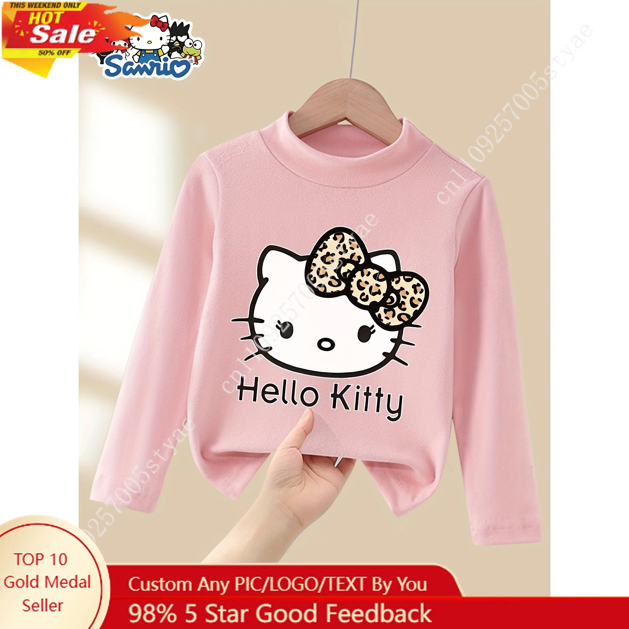 Sanrio Hello Kitty Girls' Boys' Summer Frivolous Knit Sweater Cute Kitty Face Iconic Print Line High Neck Long Sleeve Sweater
Sanrio Hello Kitty Girls' Boys' Summer Frivolous Knit Sweater Cute Kitty Face Iconic Print Line High Neck Long Sleeve Sweater