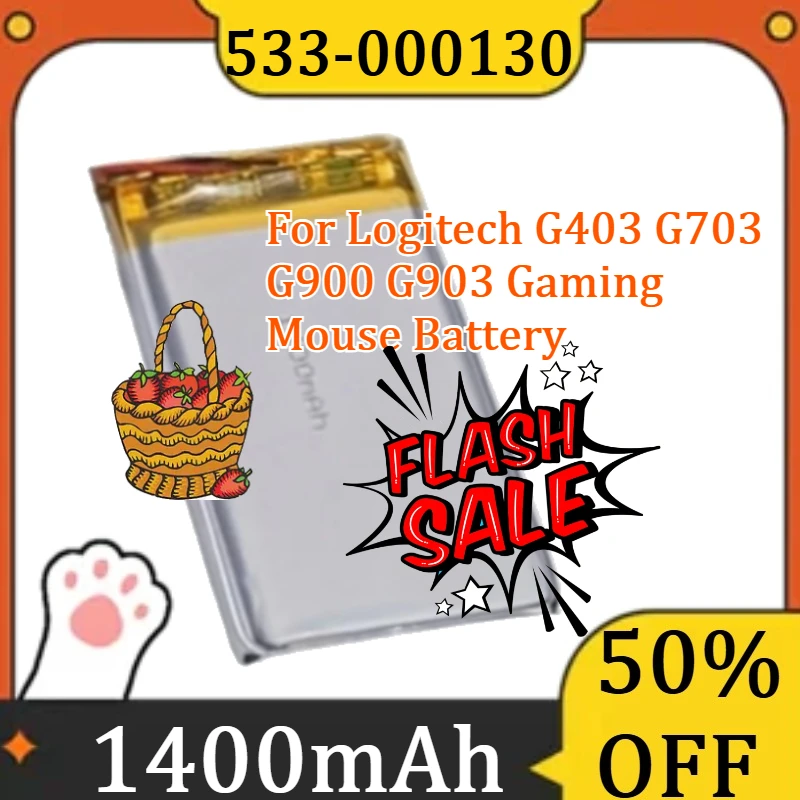 For Logitech G403 G703 G900 G903 Gaming Mouse Battery 533-000130 New 533-000130 1400mah High Quality Battery
For Logitech G403 G703 G900 G903 Gaming Mouse Battery 533-000130 New 533-000130 1400mah High Quality Battery