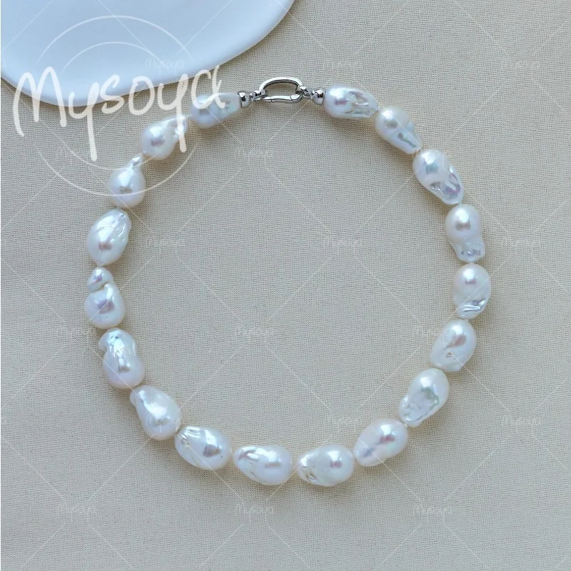 MYSOYA 12-14mm White Baroque Freshwater Pearl Necklace, Perfect for Party Birthday/Anniversary/Wedding/Mother's Day Gift A0430
MYSOYA 12-14mm White Baroque Freshwater Pearl Necklace, Perfect for Party Birthday/Anniversary/Wedding/Mother's Day Gift A0430