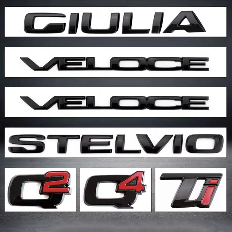 ABS Car Trunk Letters Words Logo Badge Emblem Decals Sticker For Alfa Rome Giulia Stelvio Q2 Q4 Ti Veloce Auto Accessories Parts
ABS Car Trunk Letters Words Logo Badge Emblem Decals Sticker For Alfa Rome Giulia Stelvio Q2 Q4 Ti Veloce Auto Accessories Parts