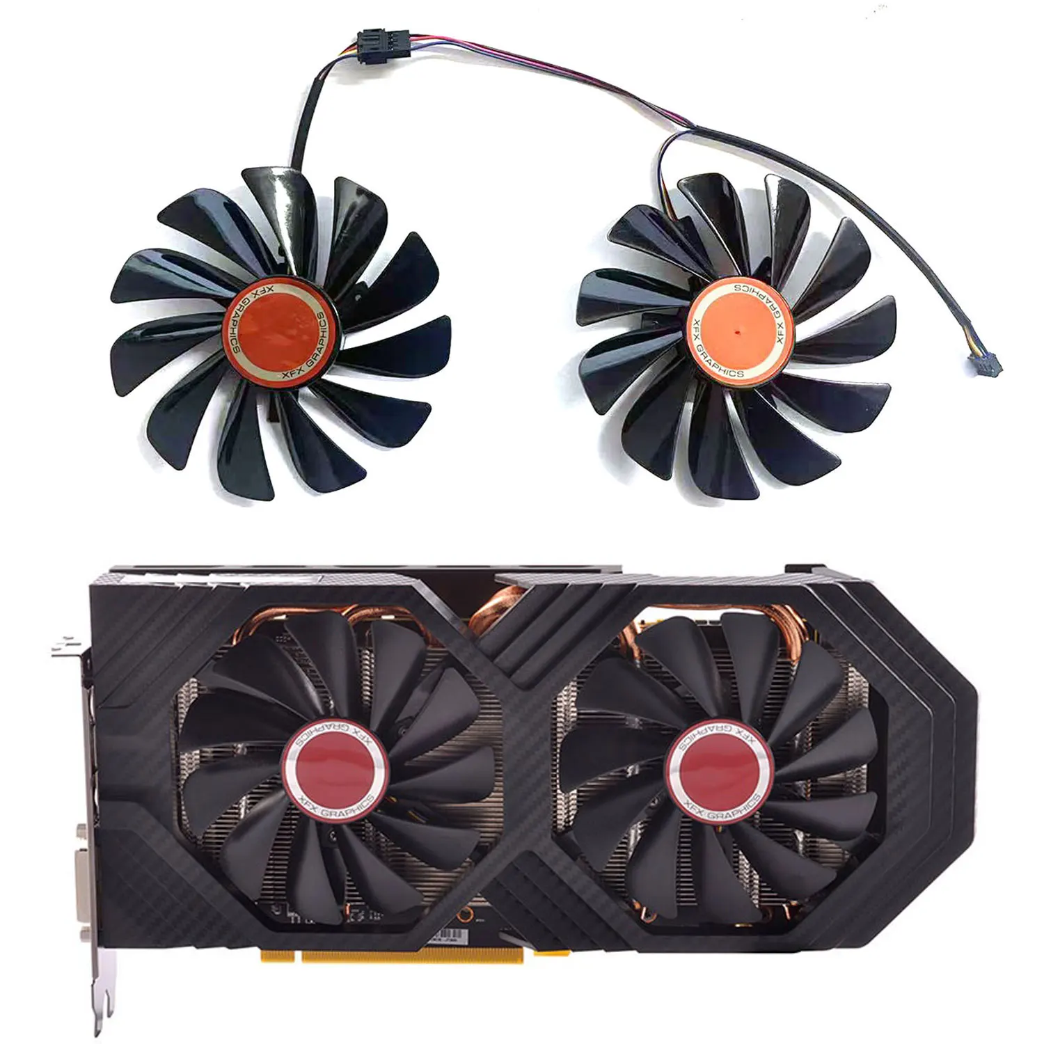 New 95MM 4PIN CF1010U12S FDC10U12S9-C RX580 590 CPU Fan for XFX RX580 RX590 Graphics Replacement Fan
New 95MM 4PIN CF1010U12S FDC10U12S9-C RX580 590 CPU Fan for XFX RX580 RX590 Graphics Replacement Fan