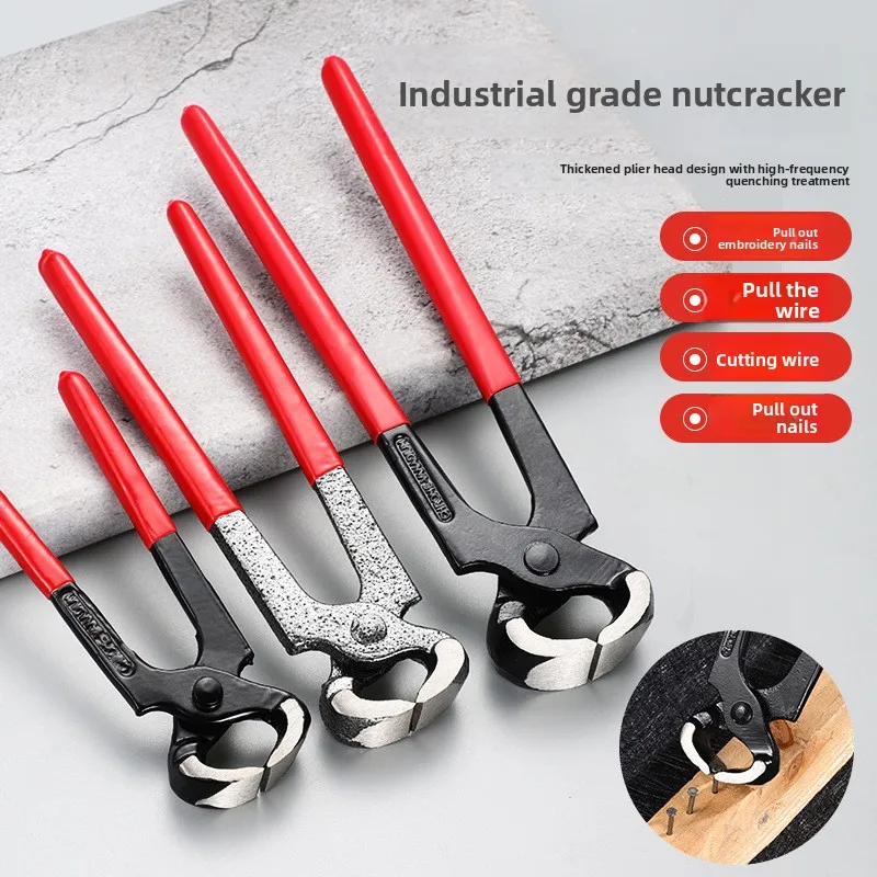 6 Inch Industrial High Carbon Steel Multi Purpose Nail Puller Walnut Pliers Tool For Horseshoeing And General Repair Durable
6 Inch Industrial High Carbon Steel Multi Purpose Nail Puller Walnut Pliers Tool For Horseshoeing And General Repair Durable