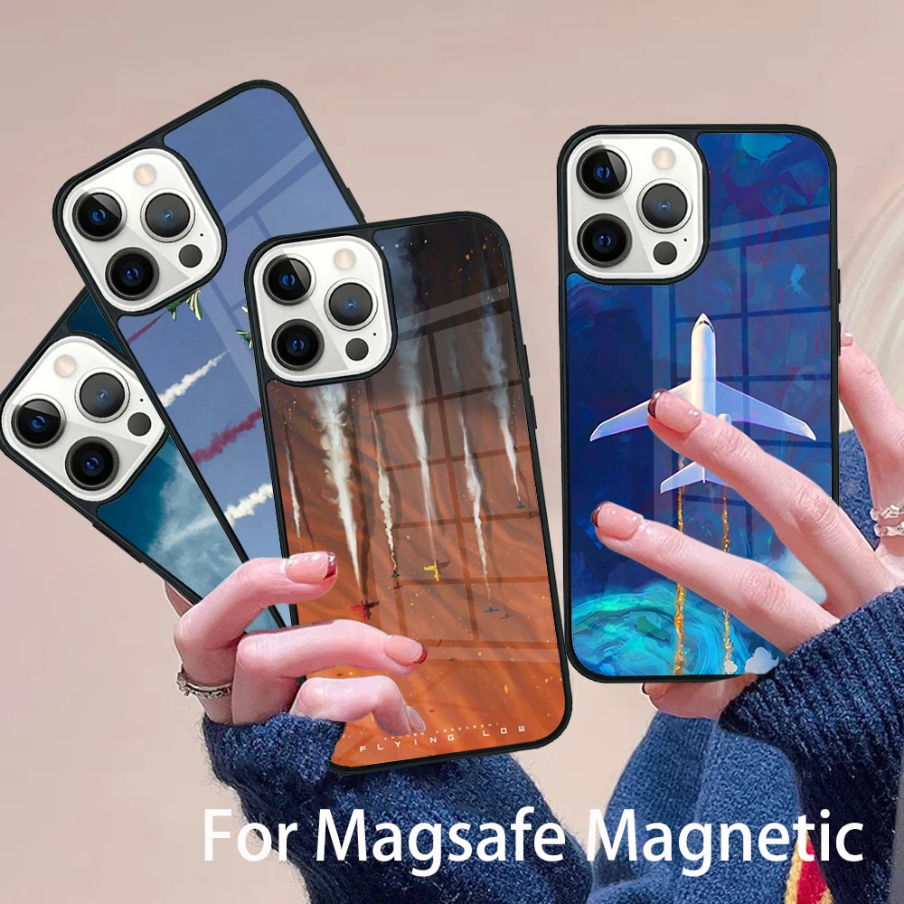 Aircraft Plane Airplane Phone Case Magesafe Magnetic Wireless Charge Cover For IPhone 16 11 12 13 14 15 Pro Max Plus Mini 
Aircraft Plane Airplane Phone Case Magesafe Magnetic Wireless Charge Cover For IPhone 16 11 12 13 14 15 Pro Max Plus Mini