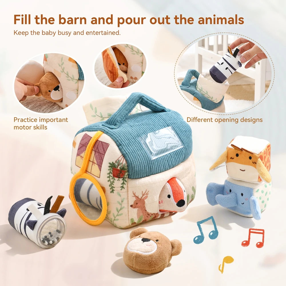 Soft Plush Baby Farm Animals Hand-Eye Coordination Training Toy Simulated Farm Animal House Set With Sounds Animal Recognition
Soft Plush Baby Farm Animals Hand-Eye Coordination Training Toy Simulated Farm Animal House Set With Sounds Animal Recognition