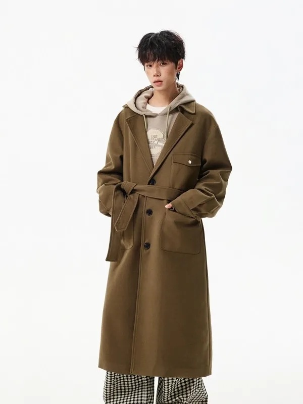 TANGZ STUDIO Men's Woolen Coat Loose Fit Mid-Length Over-Knee Casual Sle Windbreaker Faionable Youth lin Polyester
TANGZ STUDIO Men's Woolen Coat Loose Fit Mid-Length Over-Knee Casual Sle Windbreaker Faionable Youth lin Polyester