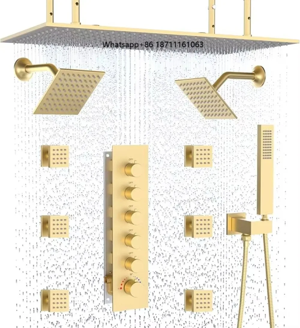 Wall Mount Luxury Hotel Shower System Concealed Shower System Rainfall Massage Jet Shower Set
Wall Mount Luxury Hotel Shower System Concealed Shower System Rainfall Massage Jet Shower Set