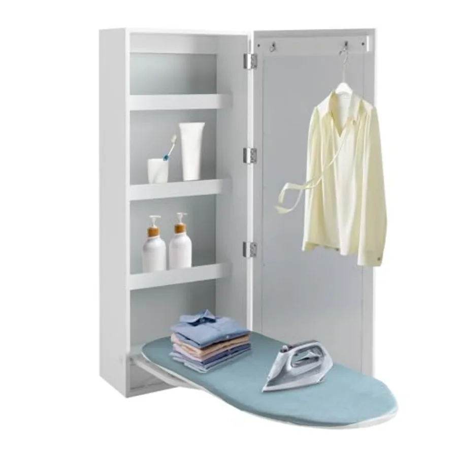 White Hanging Ironing Board with Cabinet Swivel Cabinet Folding Board Storage Mirrored Door Wall Mounted Closet for Home rtment
White Hanging Ironing Board with Cabinet Swivel Cabinet Folding Board Storage Mirrored Door Wall Mounted Closet for Home rtment