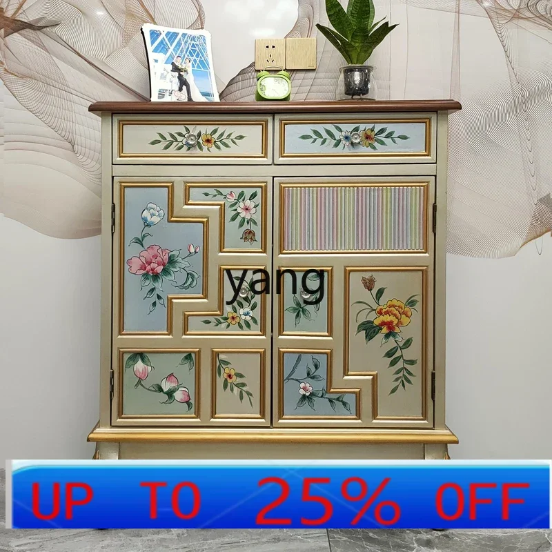 LTT shoe cabinet solid wood home living room storage with drawers porch small apartment retro cabinet
LTT shoe cabinet solid wood home living room storage with drawers porch small apartment retro cabinet