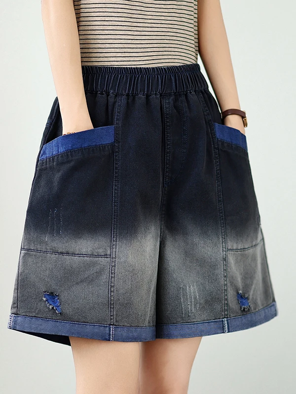 Retro Waed Distred Color Blo Denim orts Women's Summer Faion Versatile Hot Pants Loose plus Size Slimming Wide Leg...
Retro Waed Distred Color Blo Denim orts Women's Summer Faion Versatile Hot Pants Loose plus Size Slimming Wide Leg...