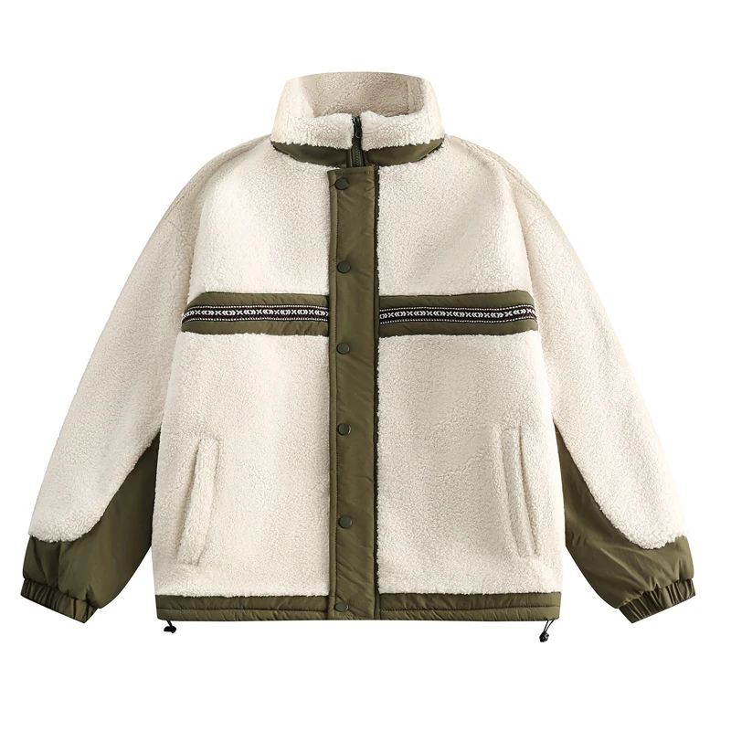 Color Matching Jacket Men Japanese Fashion Couple Stand Collar Lamb Wool Coat Warmth Versatile Comfortable Loose Cotton Clothes
Color Matching Jacket Men Japanese Fashion Couple Stand Collar Lamb Wool Coat Warmth Versatile Comfortable Loose Cotton Clothes