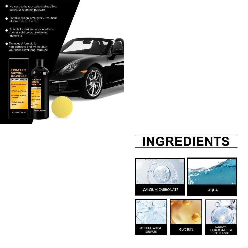 Durable Car Paint Restorer Polish Compound Scratch Remover Detailing Polishing
Durable Car Paint Restorer Polish Compound Scratch Remover Detailing Polishing