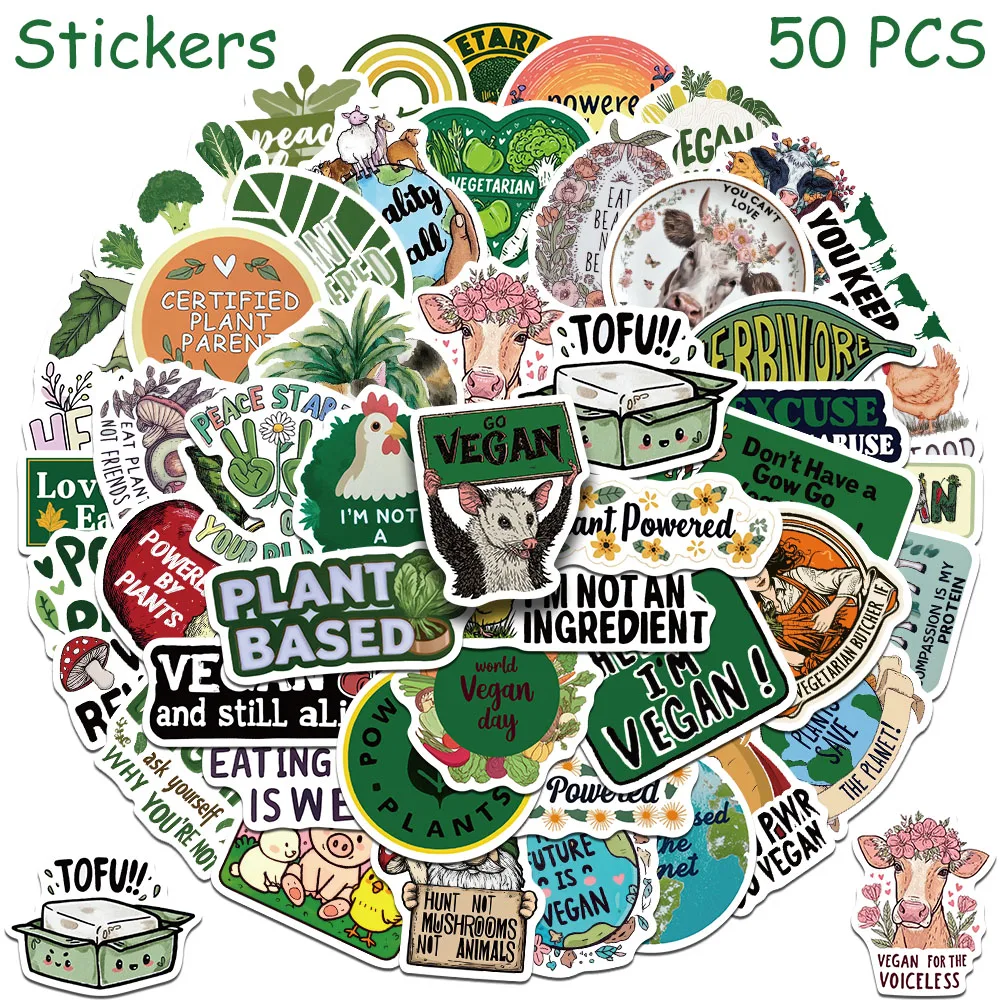 50pcs Cartoon Vegetarian Stickers Decals For Laptop Scrapbook Suitcase Skateboard Helmet DIY Graffiti Waterproof Stickers
50pcs Cartoon Vegetarian Stickers Decals For Laptop Scrapbook Suitcase Skateboard Helmet DIY Graffiti Waterproof Stickers