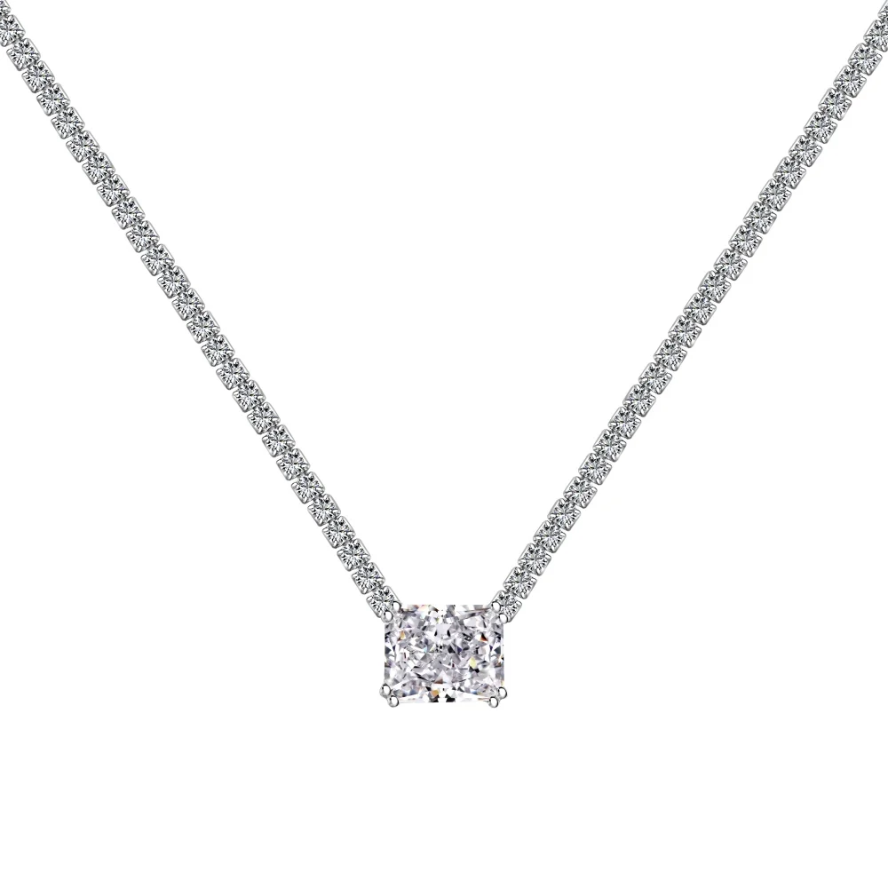 Fashion 925 Sterling Silver Ice Cut 4 CT High Carbon Diamond Gemstone platinum Plated Pendant Necklace For Wedding
Fashion 925 Sterling Silver Ice Cut 4 CT High Carbon Diamond Gemstone platinum Plated Pendant Necklace For Wedding