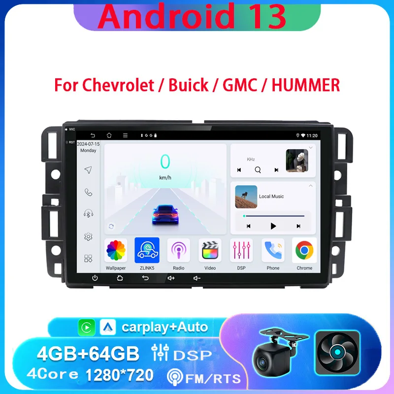 8”Car Radio Android Auto Multimedia Player For Chevrolet / Buick / GMC / HUMMER Carplay 2din GPS Autoradio
8”Car Radio Android Auto Multimedia Player For Chevrolet / Buick / GMC / HUMMER Carplay 2din GPS Autoradio
