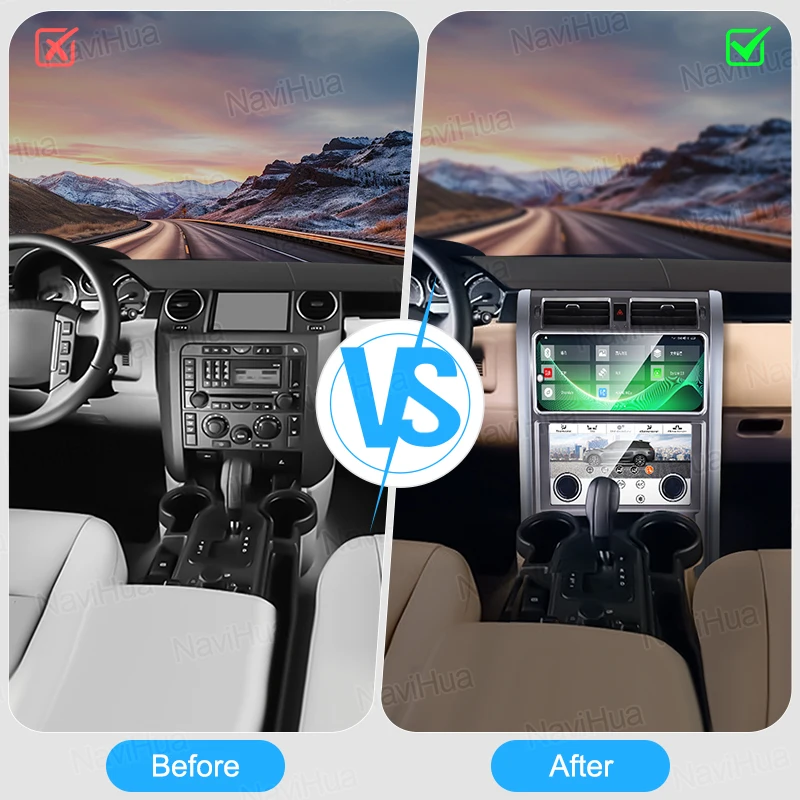New For Land Rover Discovery 3 LR3 2004 2009 Car Interior Upgrade Multimedia Android Radio Audio Auto Carplay GPS Navigation
New For Land Rover Discovery 3 LR3 2004 2009 Car Interior Upgrade Multimedia Android Radio Audio Auto Carplay GPS Navigation