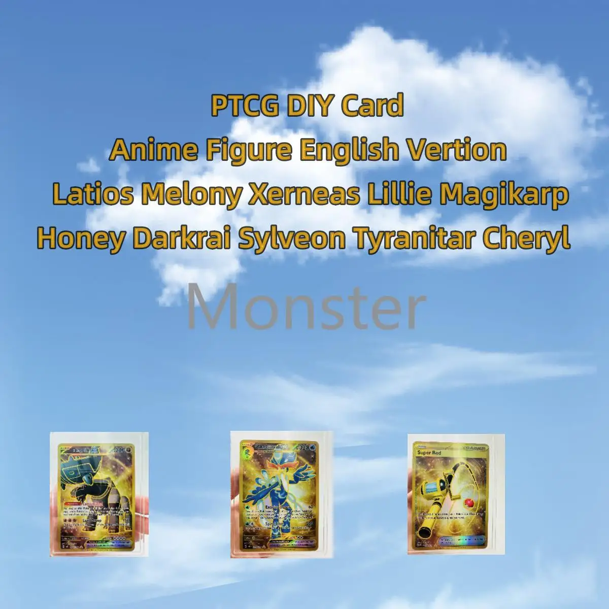 PTCG Pokemon DIY Card Аниме Фигурка Английская версия Latios Melony Xerneas Lillie Magikarp Honey Darkrai Sylveon Tyranitar Cheryl
PTCG Pokemon DIY Card Аниме Фигурка Английская версия Latios Melony Xerneas Lillie Magikarp Honey Darkrai Sylveon Tyranitar Cheryl
