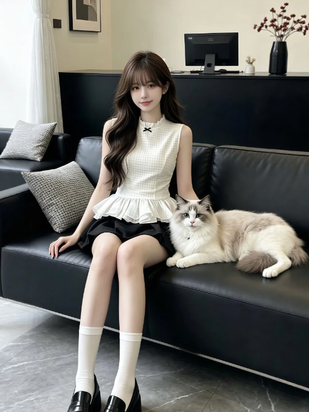 Korean Style Vest Top And Skirt Two-Piece Set Summer Comfortable Breathable Women's Fashion Outfit Short Sleeve round Neck
Korean Style Vest Top And Skirt Two-Piece Set Summer Comfortable Breathable Women's Fashion Outfit Short Sleeve round Neck