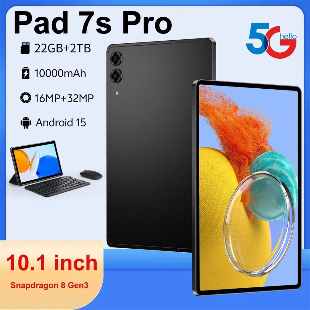 Upgraded Pad 7s Pro Tablet PC 10000mAh Kids Gift Original 10.1" Tablet Android 15 Children's Tab 5G Dual SIM WiFi GPS 22GB+2TB
Upgraded Pad 7s Pro Tablet PC 10000mAh Kids Gift Original 10.1" Tablet Android 15 Children's Tab 5G Dual SIM WiFi GPS 22GB+2TB