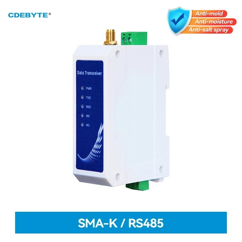 LoRa Wireless Modem 433Mhz RS485 20dbm 3km Long Range Radio Station Transceiver Transmitter Receiver E96-DTU(433L20-485)-V8
LoRa Wireless Modem 433Mhz RS485 20dbm 3km Long Range Radio Station Transceiver Transmitter Receiver E96-DTU(433L20-485)-V8