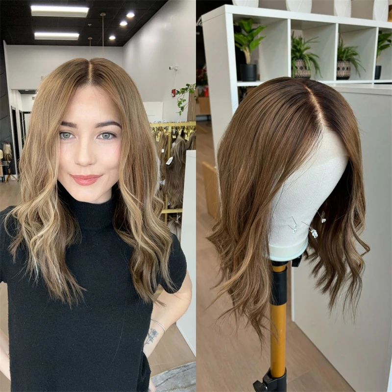 14-дюймовые синтетические парики Ombre Blonde Brown HD Парик фронта шнурка Реалистичный парик по линии волос Модный волнистый боб Женский парик Готов к ношению 
14-дюймовые синтетические парики Ombre Blonde Brown HD Парик фронта шнурка Реалистичный парик по линии волос Модный волнистый боб Женский парик Готов к ношению