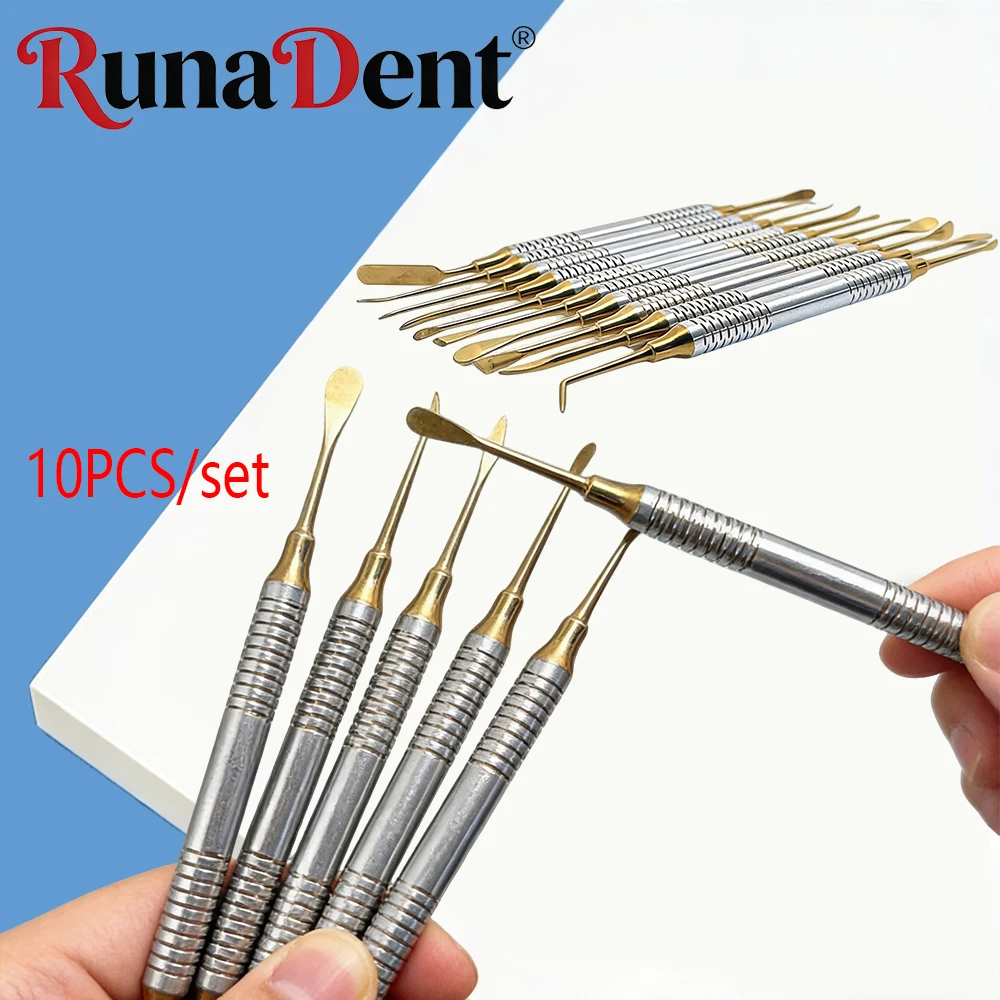 10Pcs Dental Implant Periosteal Elevator Separator Periosteal Splitter Tool Kit for Reflecting and Retracting
10Pcs Dental Implant Periosteal Elevator Separator Periosteal Splitter Tool Kit for Reflecting and Retracting