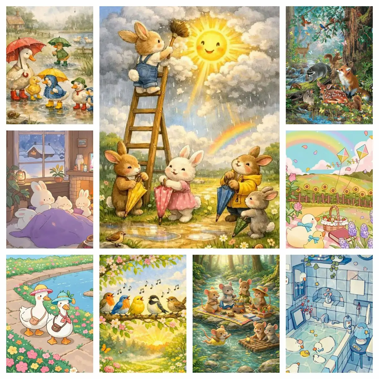 1PC frameless Children's Cartoon Various Cute Animal DIY Full Round Diamond Painting Rabbit Bird Duckling Living Room Bedroom D
1PC frameless Children's Cartoon Various Cute Animal DIY Full Round Diamond Painting Rabbit Bird Duckling Living Room Bedroom D