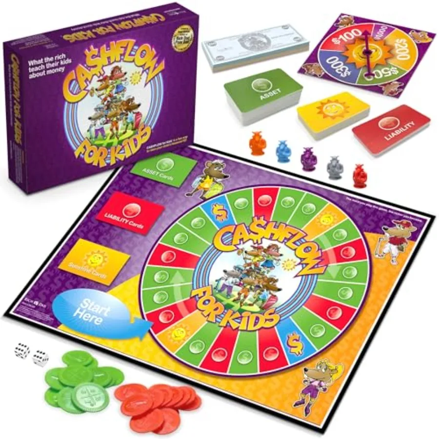 Cashflow Board Game for 's Edition Up to 6 Players Ages 6+ Fun and Educational Learning Games for Boys Girls and Family
Cashflow Board Game for 's Edition Up to 6 Players Ages 6+ Fun and Educational Learning Games for Boys Girls and Family
