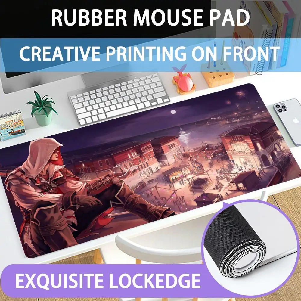 Mouse Pad Large rubber mouse pad with edge-locking computer mouse pad for gamers HD Assassin killer printing desk pad and keyboa
Mouse Pad Large rubber mouse pad with edge-locking computer mouse pad for gamers HD Assassin killer printing desk pad and keyboa