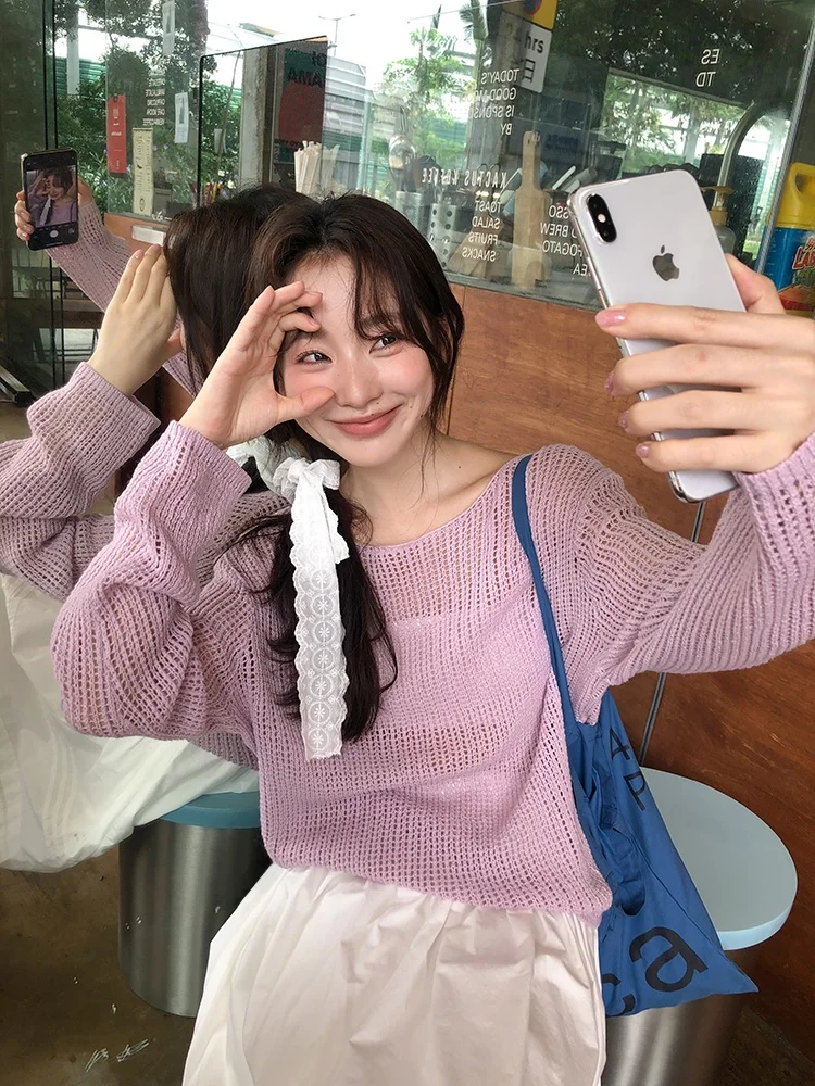 Красивый ажурный вязаный свитер с длинными рукавами для женщин, свободный крой, в корейском стиле, для ленивого образа, весенняя новинка, микс брендов
Красивый ажурный вязаный свитер с длинными рукавами для женщин, свободный крой, в корейском стиле, для ленивого образа, весенняя новинка, микс брендов