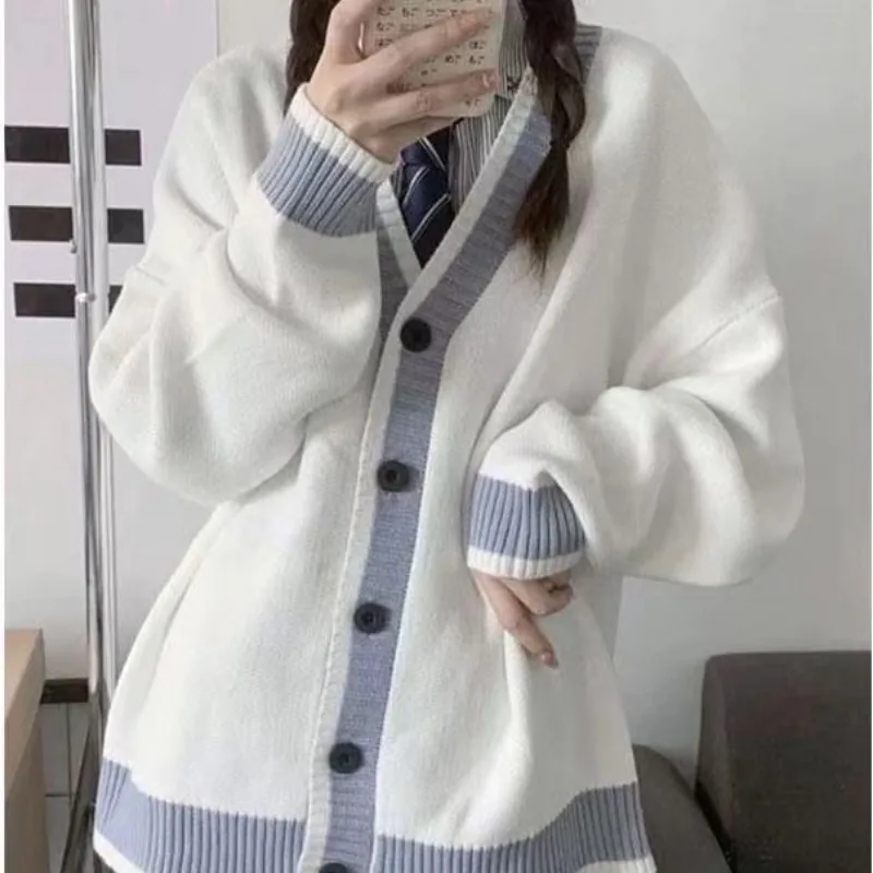 DAYIFUN Preppy Style Female Cardigan Korean Autumn Winter Casual Versatile Jk Students Sweater Loose Medium Long Knitted Clothes
DAYIFUN Preppy Style Female Cardigan Korean Autumn Winter Casual Versatile Jk Students Sweater Loose Medium Long Knitted Clothes