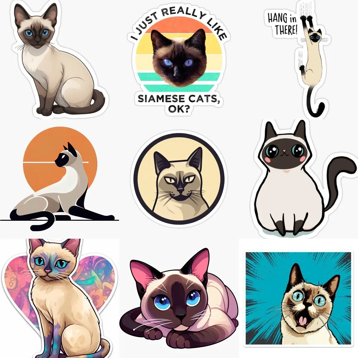 Cute Siamese Cat Cute Pets PVC Personalized Sticker Fridge Wall Car Van Bicycle Window Decal Accessories
Cute Siamese Cat Cute Pets PVC Personalized Sticker Fridge Wall Car Van Bicycle Window Decal Accessories