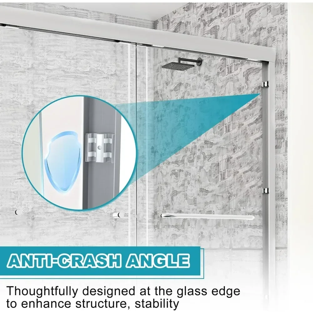 Бестселлер: Полурамная раздвижная душевая дверь 56-60 дюймов (ширина) x 72 дюйма (высота) с двойным остеклением 6 мм для ванной комнаты
Бестселлер: Полурамная раздвижная душевая дверь 56-60 дюймов (ширина) x 72 дюйма (высота) с двойным остеклением 6 мм для ванной комнаты