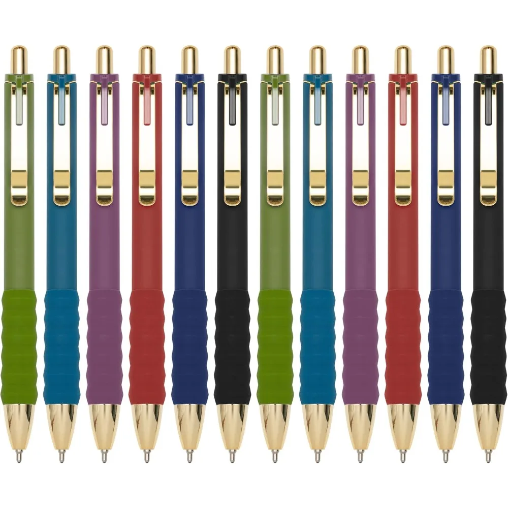 Vintage Style Retractable Ballpoint Pens 12 Pack Black Medium Point 1mm Super Soft Grip Pens for Men and Women
Vintage Style Retractable Ballpoint Pens 12 Pack Black Medium Point 1mm Super Soft Grip Pens for Men and Women