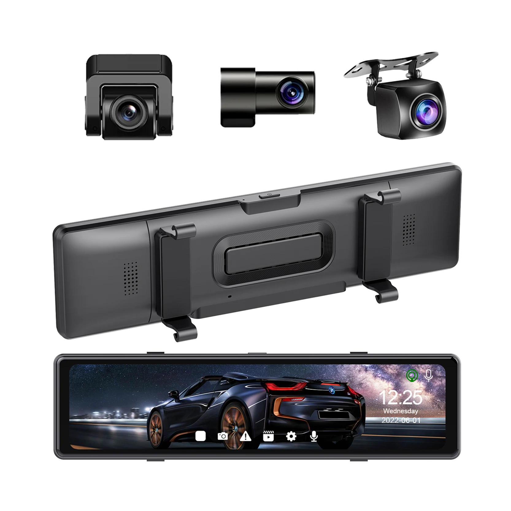 Latest 12 Inch Full Screen Dashboard Three-Record Driving Recorder Smart Rearview Mirror Android 2.5K Dashcam With Wireless Car
Latest 12 Inch Full Screen Dashboard Three-Record Driving Recorder Smart Rearview Mirror Android 2.5K Dashcam With Wireless Car
