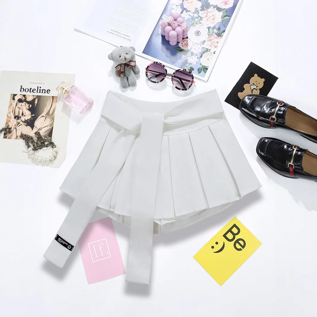 Spice Girl Pleated Skirt Autumn New High Waist Thin Anti-light Solid Color Lace-up Skirt Women
Spice Girl Pleated Skirt Autumn New High Waist Thin Anti-light Solid Color Lace-up Skirt Women