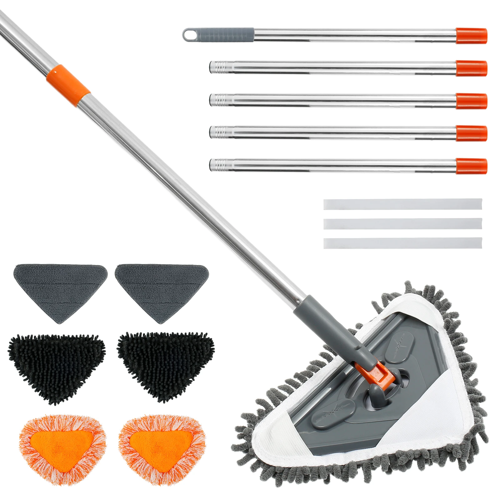 85in Wall Cleaner Mop with Handle Adjustable Ceiling Cleaning Mop with 6 Replaceable Mop Cloth 360° Rotating Ceiling Dust
85in Wall Cleaner Mop with Handle Adjustable Ceiling Cleaning Mop with 6 Replaceable Mop Cloth 360° Rotating Ceiling Dust