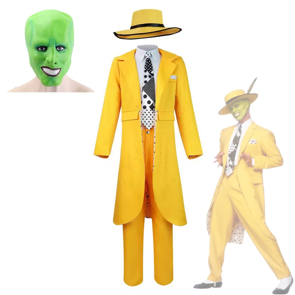Yellow Suit Clown Mask Man Role Play Halloween Performance Costume Transforming Freaks Outfit Stage Costume Ladies Fashion
Yellow Suit Clown Mask Man Role Play Halloween Performance Costume Transforming Freaks Outfit Stage Costume Ladies Fashion