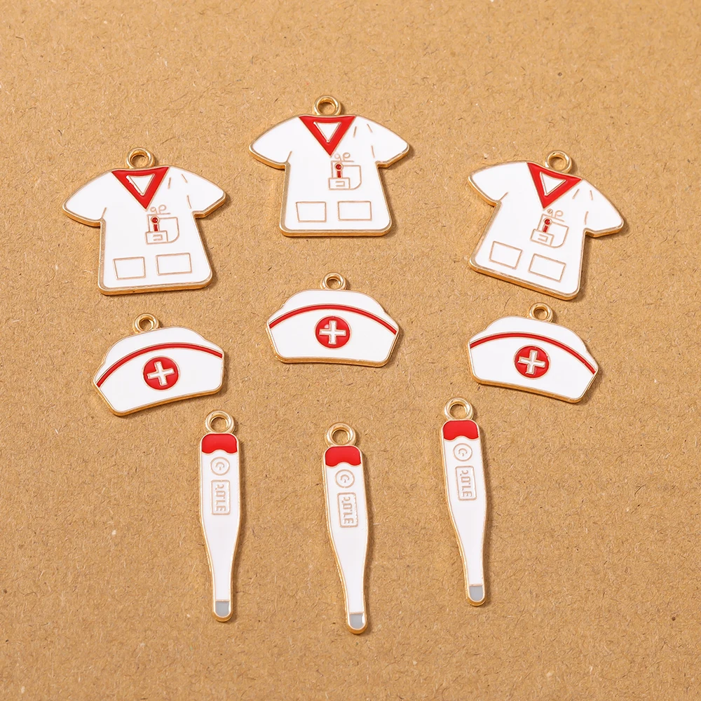 10pcs Medical Tool Charms Nurse Uniform Thermometer Pendants for Jewelry Making Earrings Necklaces DIY Accessories Supplies
10pcs Medical Tool Charms Nurse Uniform Thermometer Pendants for Jewelry Making Earrings Necklaces DIY Accessories Supplies