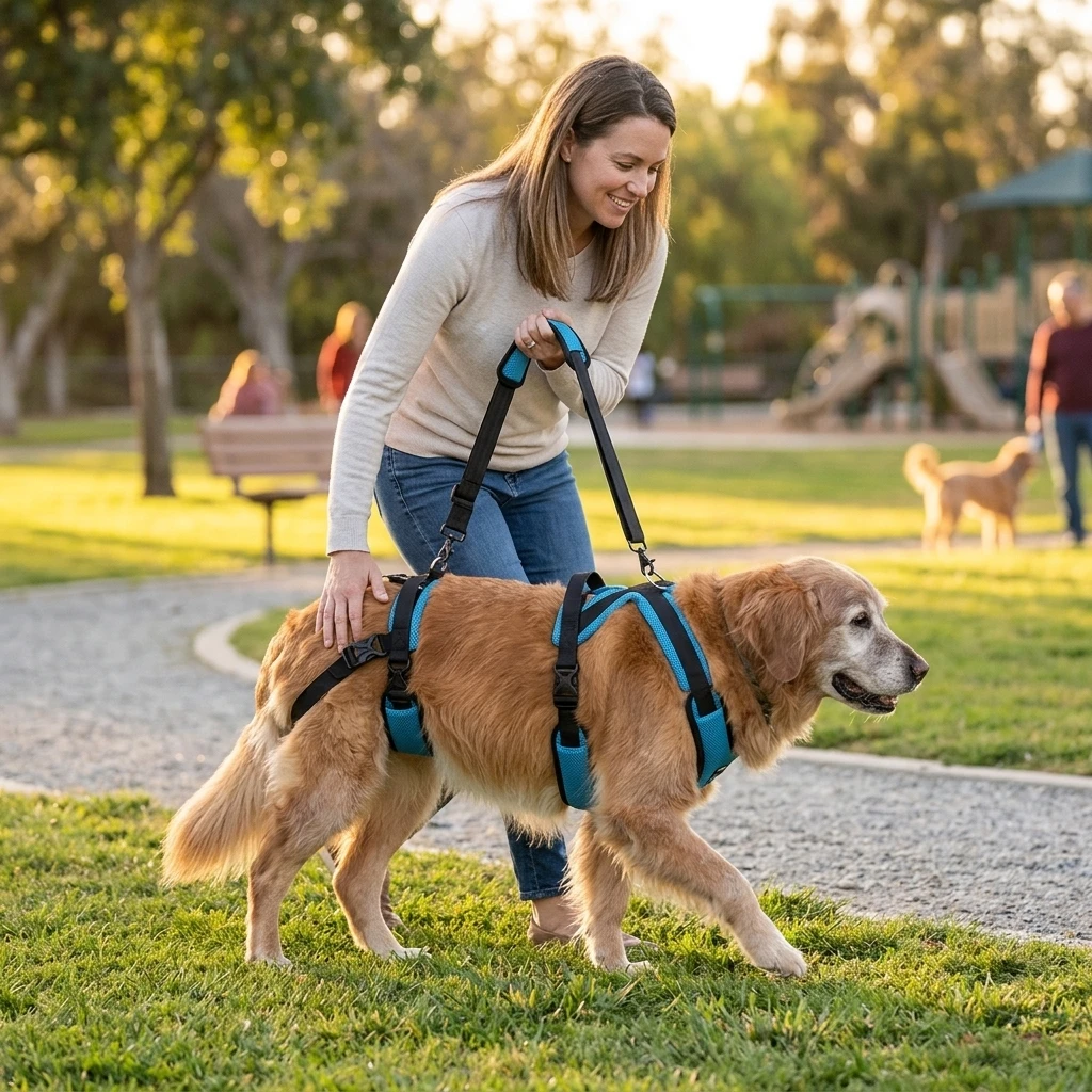 Pet Support Harness for Elderly and Disabled Dogs with Anti-Slip Design Durable Polyester Adjustable
Pet Support Harness for Elderly and Disabled Dogs with Anti-Slip Design Durable Polyester Adjustable