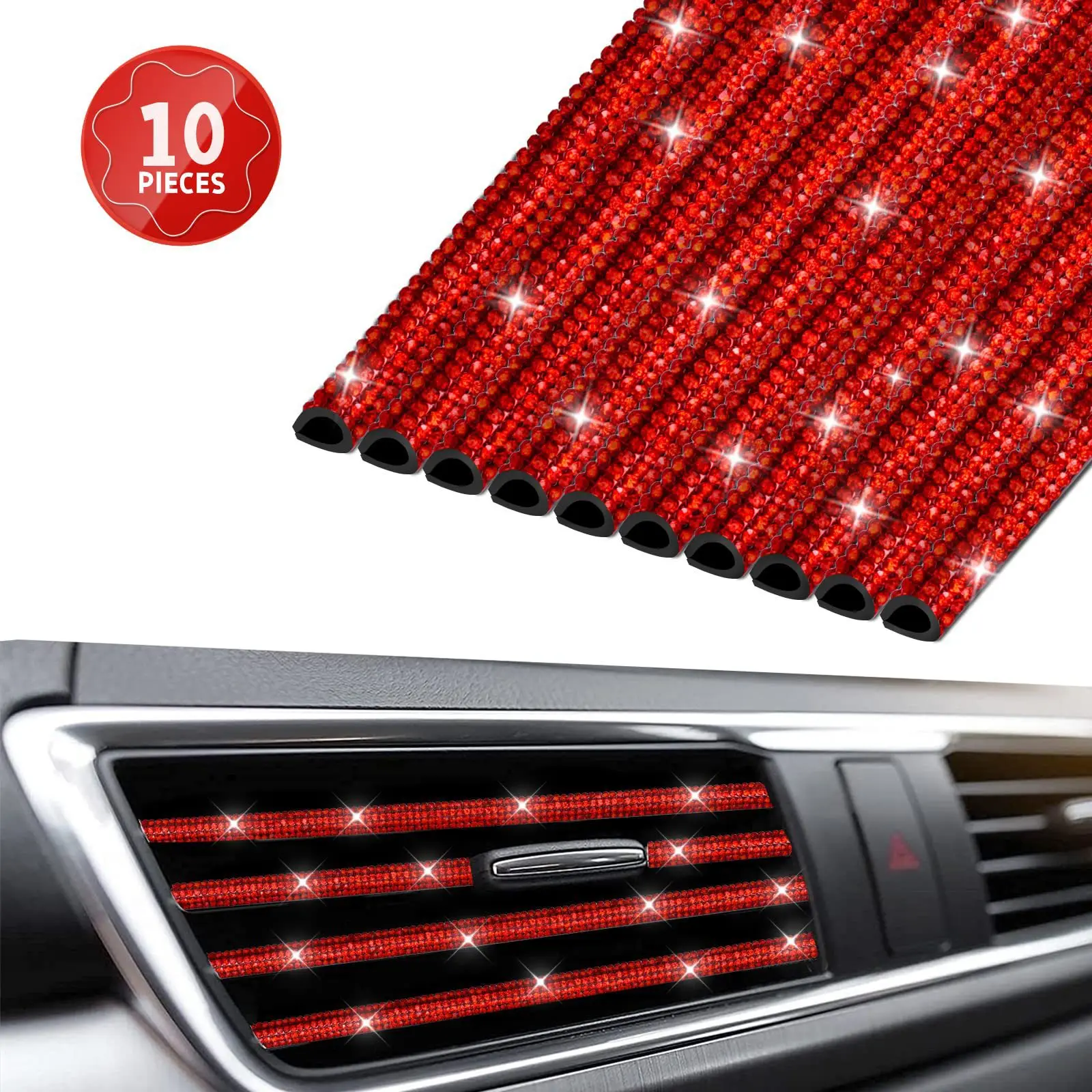 Car Diamond-encrusted Air Outlet Decorative Strip with Diamond Car Interior Air-conditioning Outlet U-shaped Rhinestone Strip
Car Diamond-encrusted Air Outlet Decorative Strip with Diamond Car Interior Air-conditioning Outlet U-shaped Rhinestone Strip