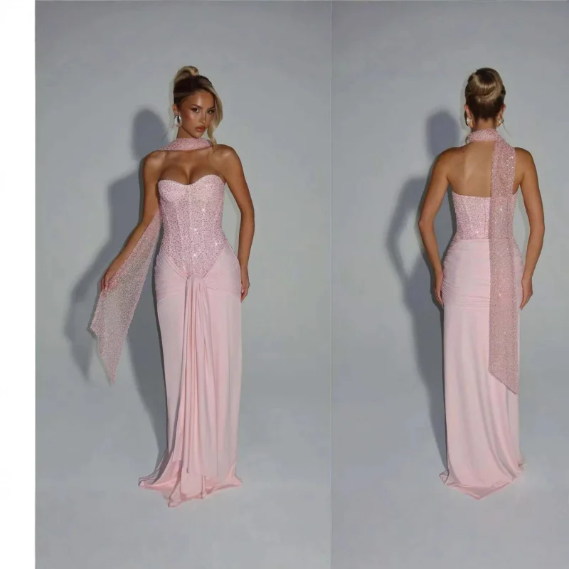 Новое розовое вечернее платье без бретелек, длинное платье, элегантное платье для выпускного вечера2025
Новое розовое вечернее платье без бретелек, длинное платье, элегантное платье для выпускного вечера2025