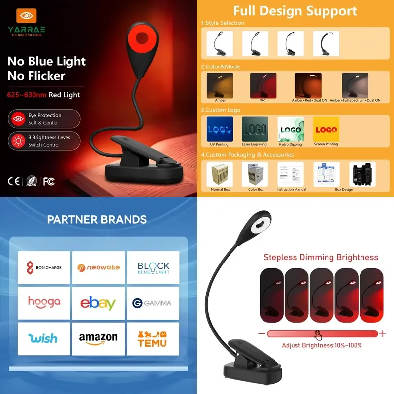 2026 Adjustable 620~630/660/670nm Red Book Light Creative Smart Reading Book Light With CE ROHS FCC Type C Charge Port
2026 Adjustable 620~630/660/670nm Red Book Light Creative Smart Reading Book Light With CE ROHS FCC Type C Charge Port