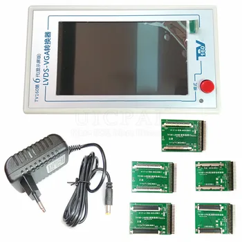 정품 6 세대 TV160 메인 보드 컨버터, 4.3 인치 디스플레이 화면, LCD TV 테스트 도구, LVDS to VGA 컨버터