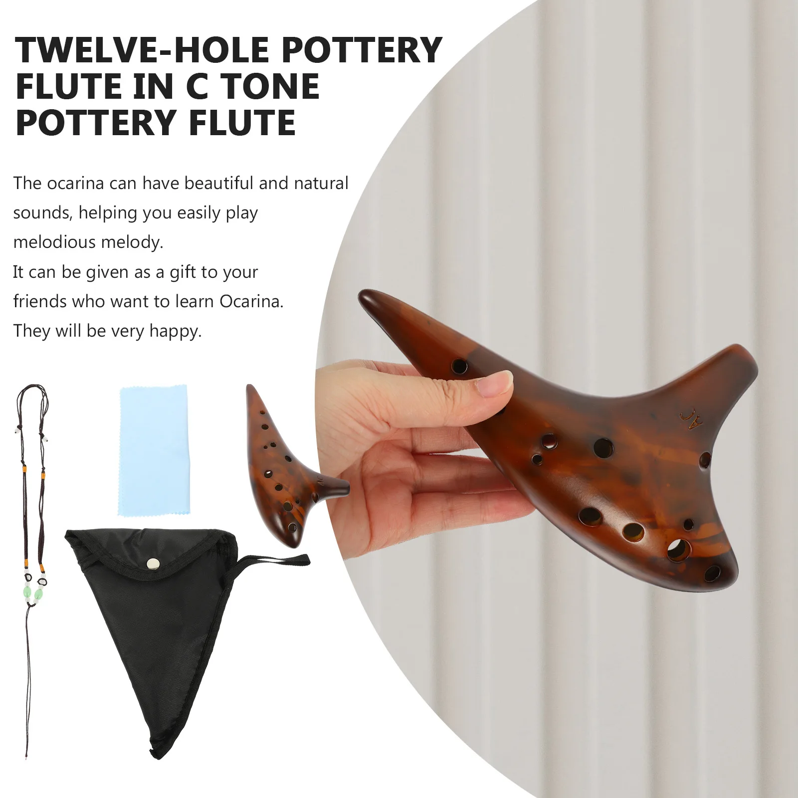 1Set Portable Alto C Ocarina Bone China Durable 12 Holes Beginners Musical Instrument Practical Musical Supply
1Set Portable Alto C Ocarina Bone China Durable 12 Holes Beginners Musical Instrument Practical Musical Supply