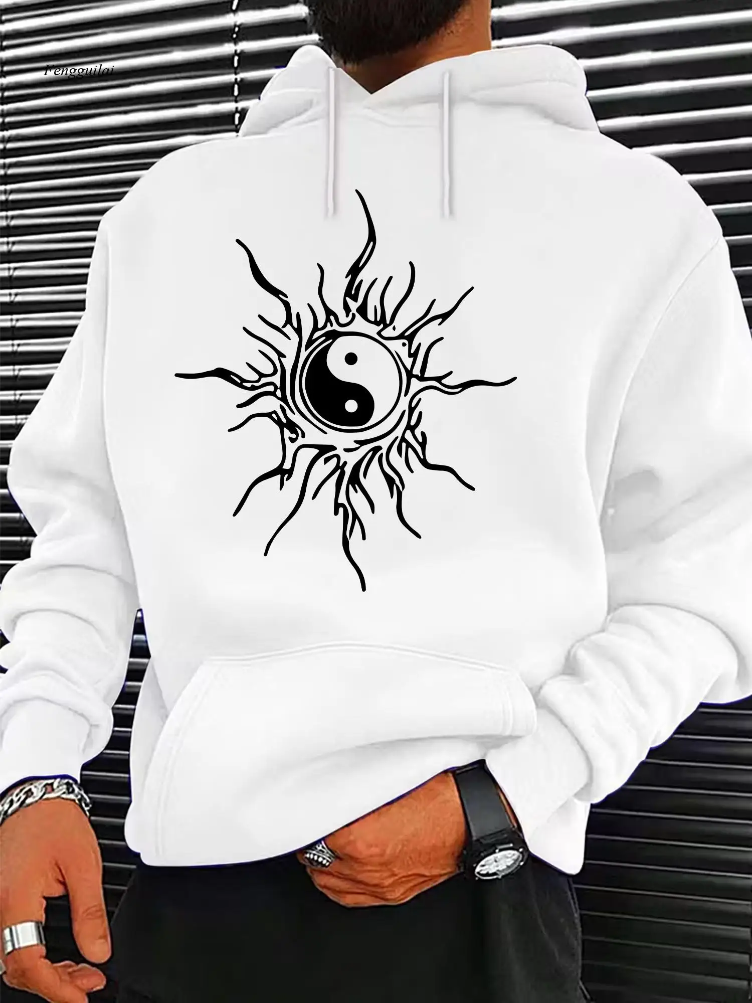 Толстовка с капюшоном с принтом тай-чи, повседневная спортивная одежда с длинными рукавами, подходит для повседневной одежды, удобная одежда
Толстовка с капюшоном с принтом тай-чи, повседневная спортивная одежда с длинными рукавами, подходит для повседневной одежды, удобная одежда