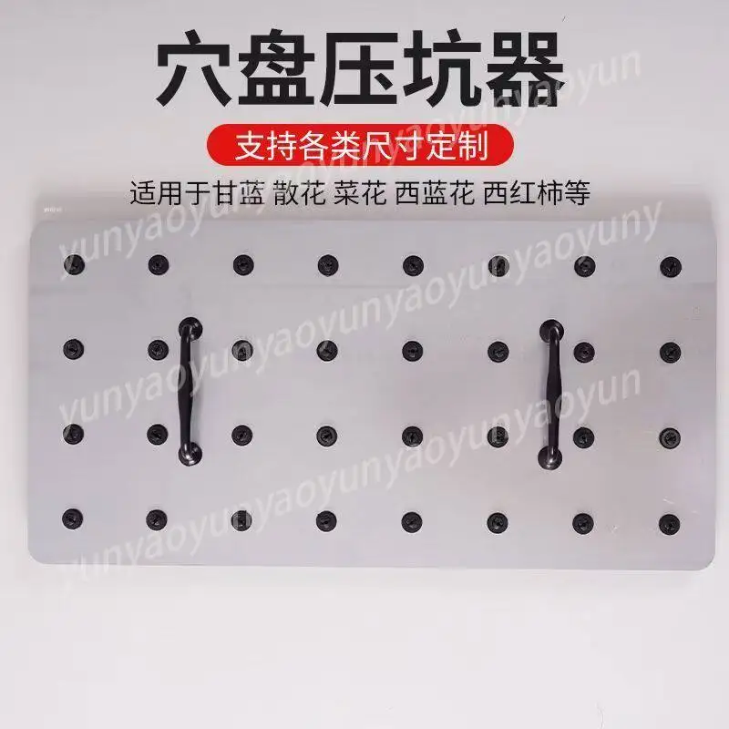 Hand Press Seedling Tray Hole Maker Sowing Punch Tool Farm Nursery Seeding Auxiliary Device
Hand Press Seedling Tray Hole Maker Sowing Punch Tool Farm Nursery Seeding Auxiliary Device