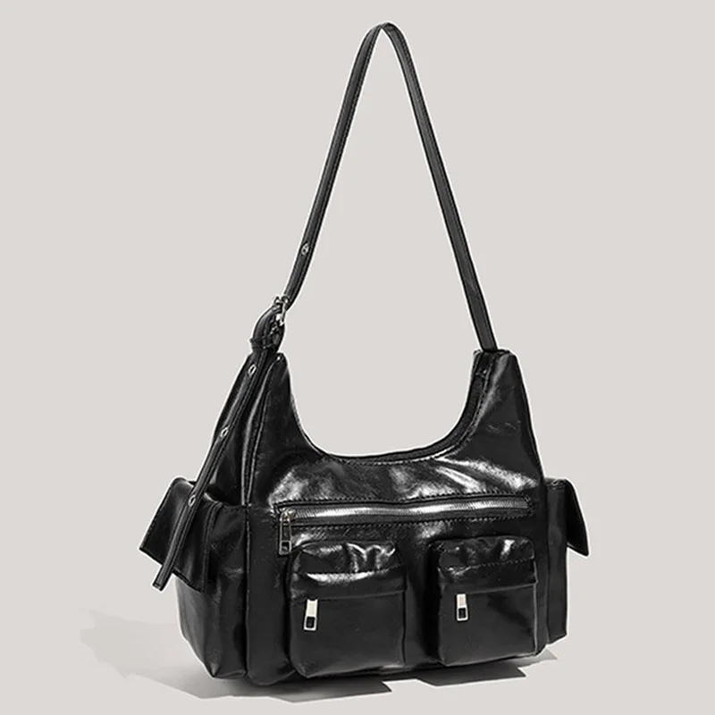 Women's Retro Shoulder Bag Multi Pocket Commuting Tote Bags Niche Design Large Capacity PU Crossbody Bag Halfmoon Underarm Bags
Women's Retro Shoulder Bag Multi Pocket Commuting Tote Bags Niche Design Large Capacity PU Crossbody Bag Halfmoon Underarm Bags