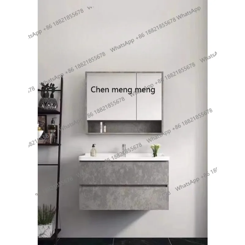 Nordic bathroom cabinet combination, solid wood paint-free bathroom wall cabinet washbasin mirror cabinet
Nordic bathroom cabinet combination, solid wood paint-free bathroom wall cabinet washbasin mirror cabinet